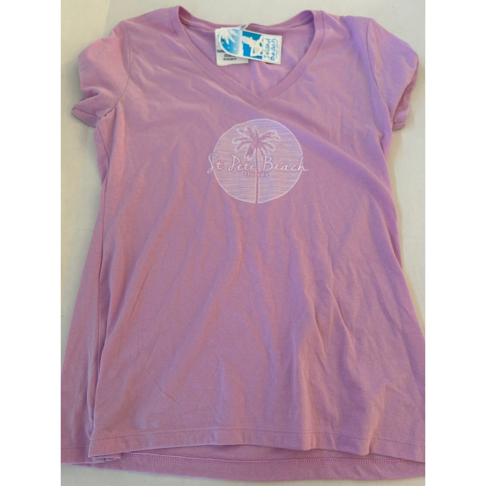 Tee Life Is Better At The Beach St Pete Beach Florida XL New Ladies Lavender BxX